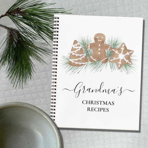Grandmas Christmas Recipes Notebook