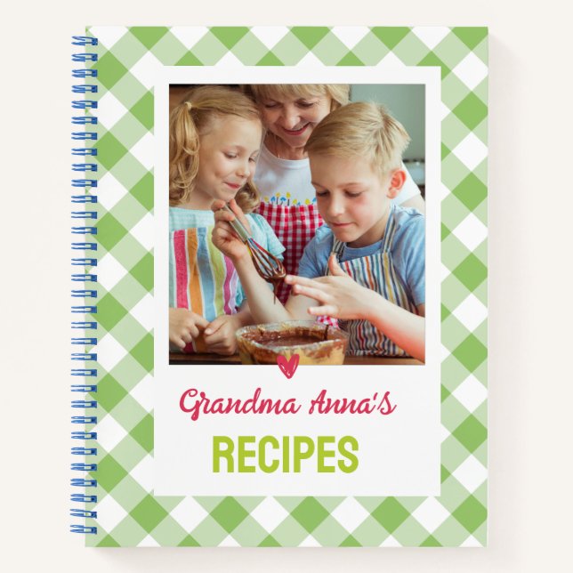 Grandma's CookBook (ADD YOU PHOTO) Notebook (Front)