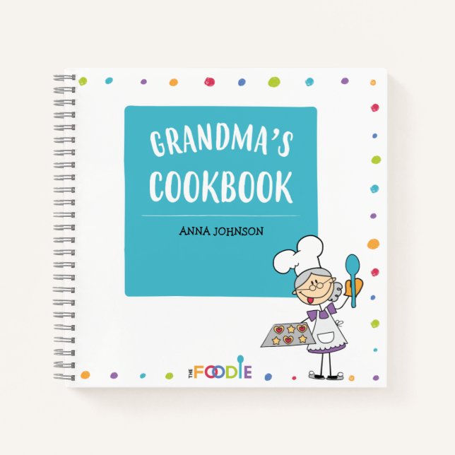  GRANDMA'S COOKBOOK Personalized Blank Recipe Book (Front)
