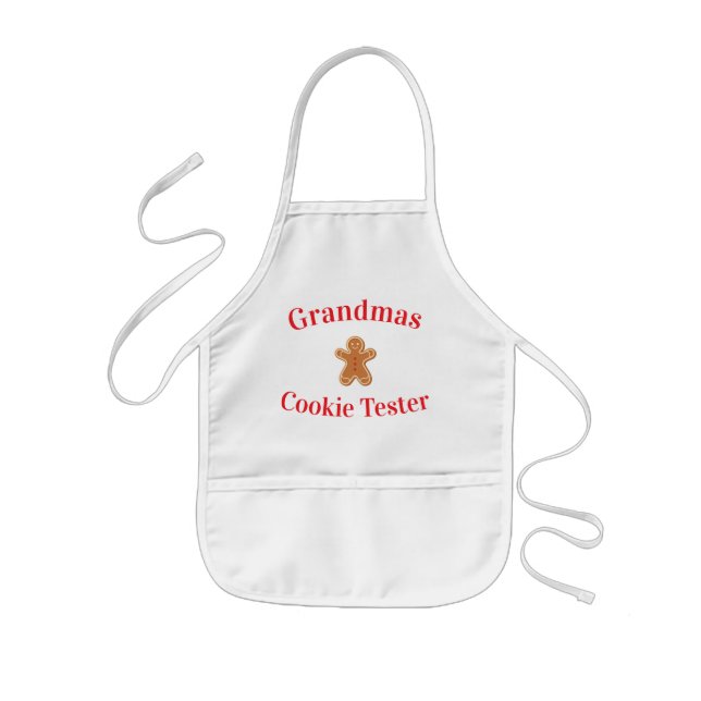 Grandmas Cookie Tester Gingerbread Man Apron (Front)