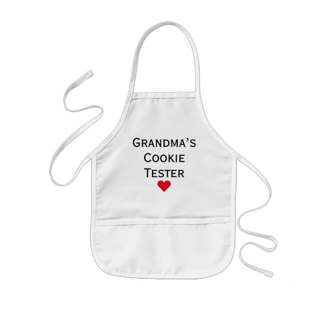 Grandma's Cookie Tester Grandkids Kids' Apron (Front)