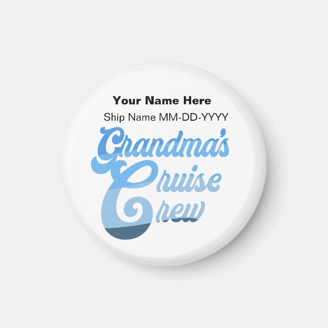 Grandma's Cruise Crew Magnet (Front)