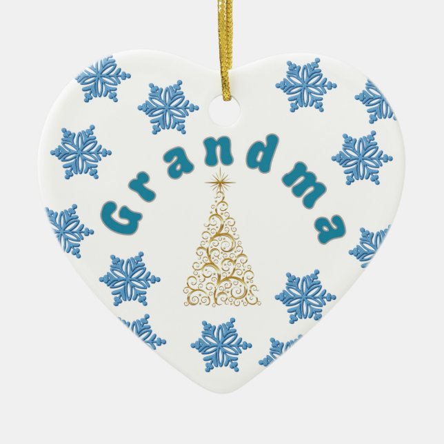 Grandma's Custom Photo Ornament (Front)