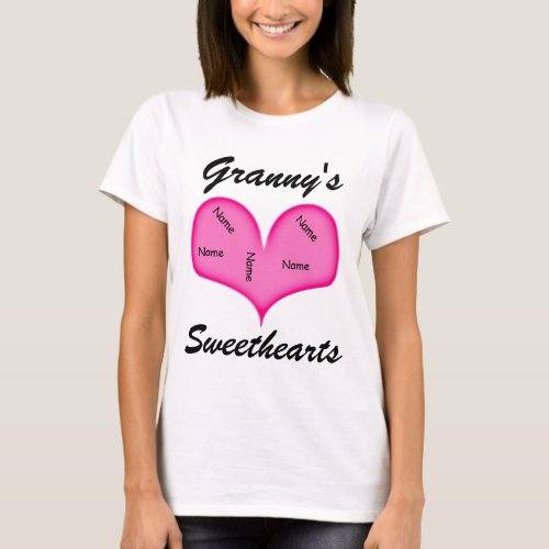 Grandmas Custom Sweethearts T_Shirt Template