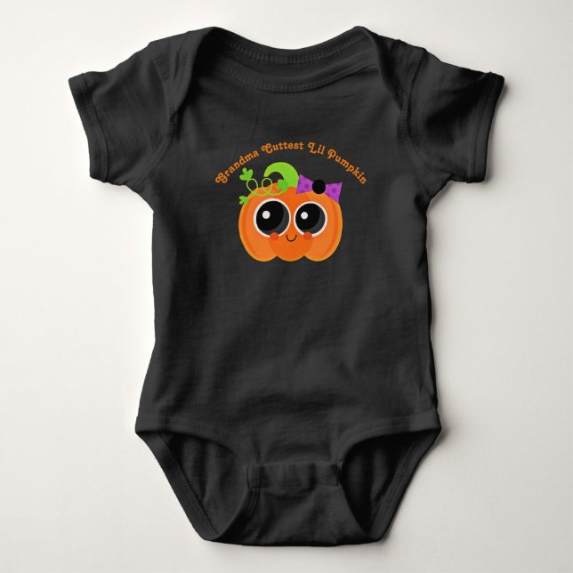 Grandmas Cuttest Lil Pumpkin Baby Bodysuit (Front)
