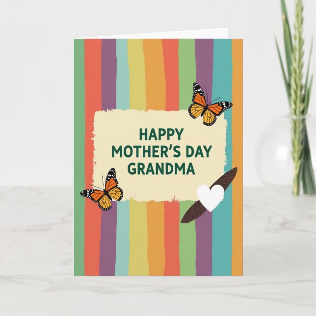 Grandmas Day Butterfly Art Card (Front)