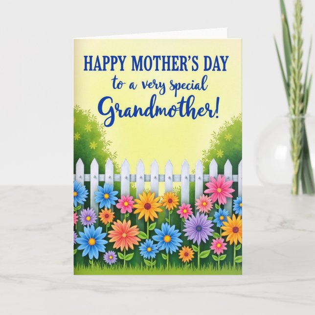 Grandmas Day Garden Scene Card (Front)