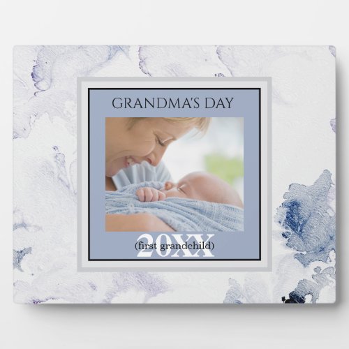 Grandmas Day Photo First Grandchild Plaque