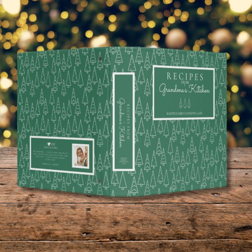 Grandma's Family Favorite Recipe Cookbook Photo 3 Ring Binder