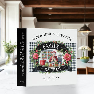 Grandma's Family Secret Recipes Cookbook 3 Ring Binder