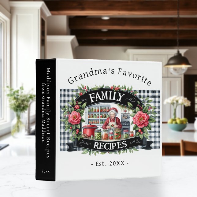 Grandma's Family Secret Recipes Cookbook 3 Ring Binder (Creator Uploaded)