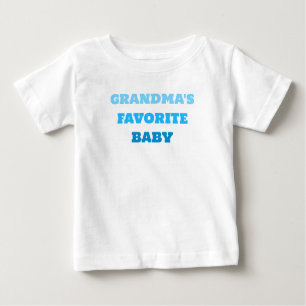 Grandma's Favorite Baby, Cute Blue Baby T-shirt