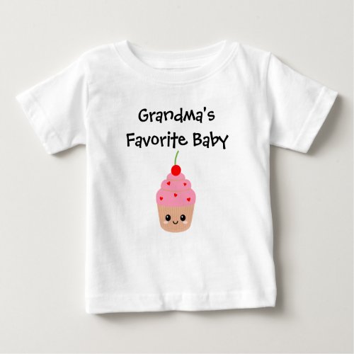 Grandmas Favorite Baby Cute Cupcake Baby T_Shirt