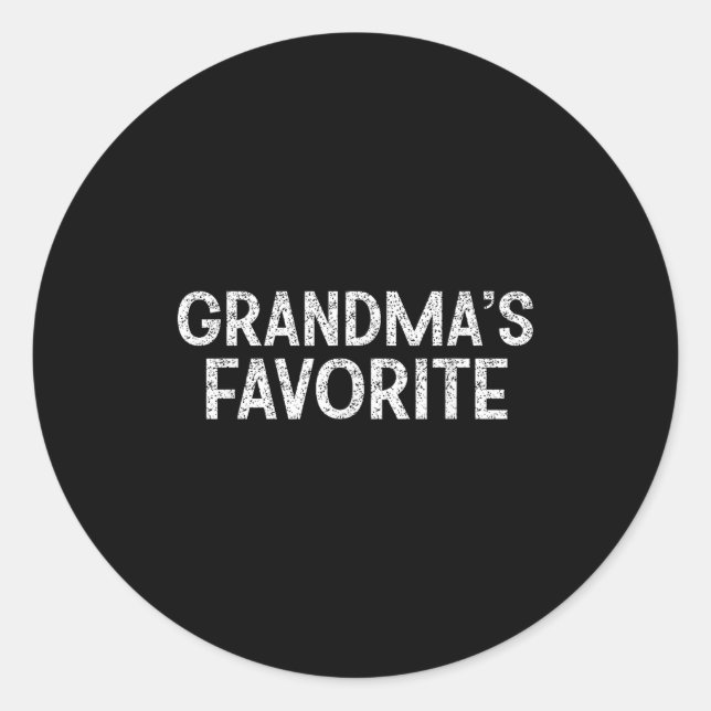 Grandma's Favorite  Classic Round Sticker (Front)