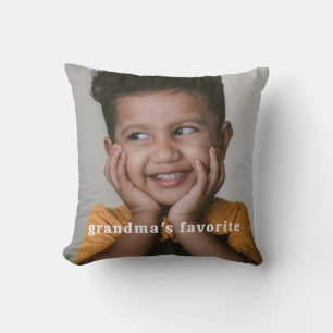 Grandmas Favorite Custom Photo Pillow Funny Gift