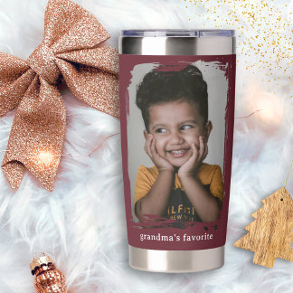 Grandmas Favorite Custom Photo Tumbler Funny Kids