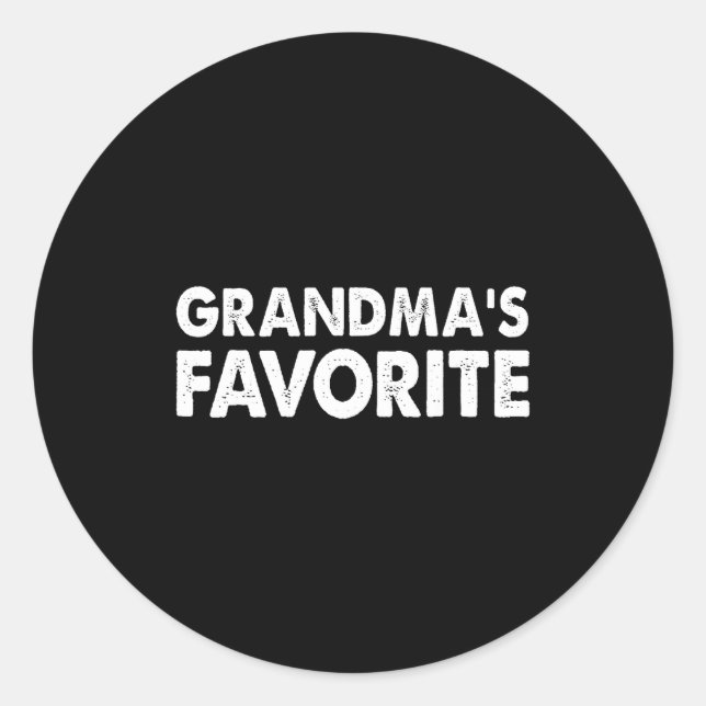 Grandma's Favorite Funny Grandparent Granhild Vint Classic Round Sticker (Front)