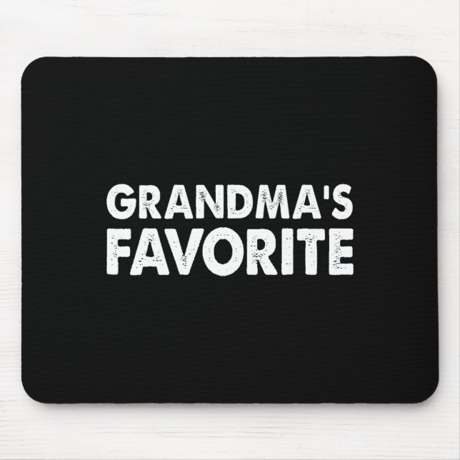 Grandma's Favorite Funny Grandparent Granhild Vint Mouse Pad (Front)