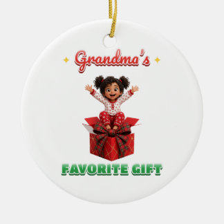 Grandma's Favorite Gift Cute Christmas Ornament
