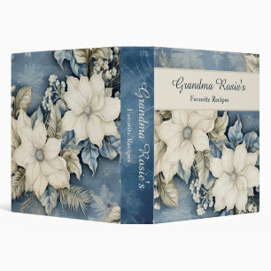 Grandmas Favorite Recipe Cookbook Vintage Floral 3 Ring Binder