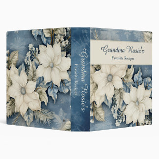 Grandmas Favorite Recipe Cookbook Vintage Floral 3 Ring Binder