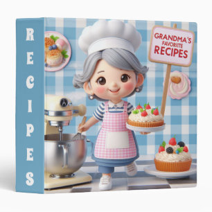 Grandma's Favorite Recipes 3 Ring Binder