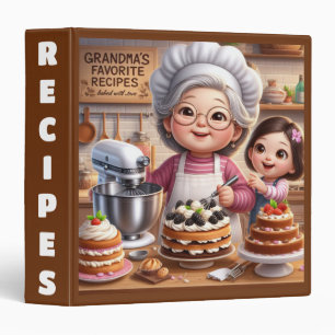 Grandma's Favorite Recipes 3 Ring Binder