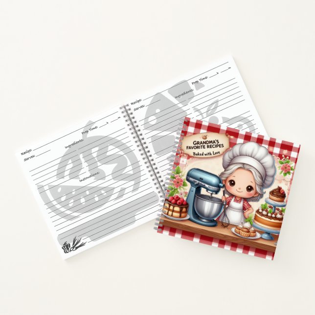Grandma's Favorite Recipes Notebook (Inside)
