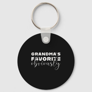 Grandma's Favorite T, Grandson Or Granddaughter Keychain