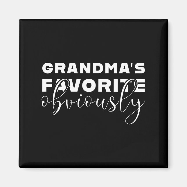 Grandma's Favorite T, Grandson Or Granddaughter  Magnet (Front)