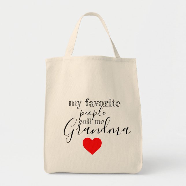 Grandma's favorite Tote (personalized) Bag (Front)