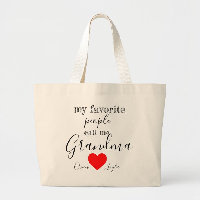 Grandma's favorite Tote (personalized with names) (Front)