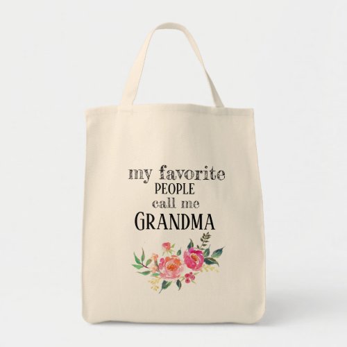 Grandmas favorite Tote personalized with names