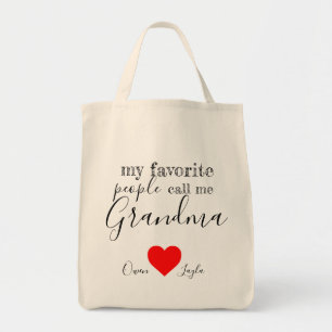 Grandma's favorite Tote (personalized with names) Bag