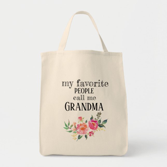 Grandma's favorite Tote (personalized with names) Bag (Front)
