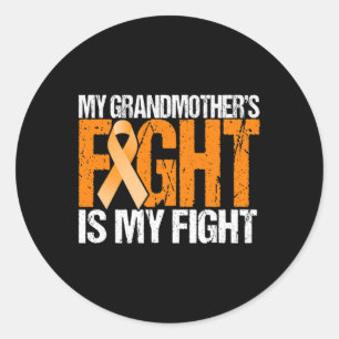 Grandma's Fight Is My Fight Leukemia Awareness Classic Round Sticker