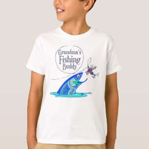 Grandma's Fishing Buddy Kids T-shirts