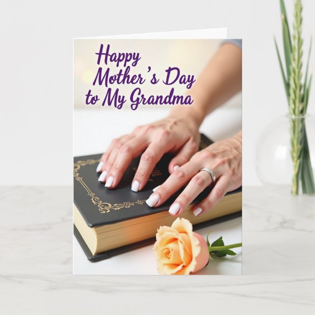 Grandmas Floral Mothers Day Card (Front)
