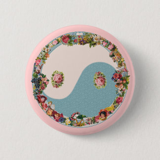 Grandma's Floral Yin Yang Button