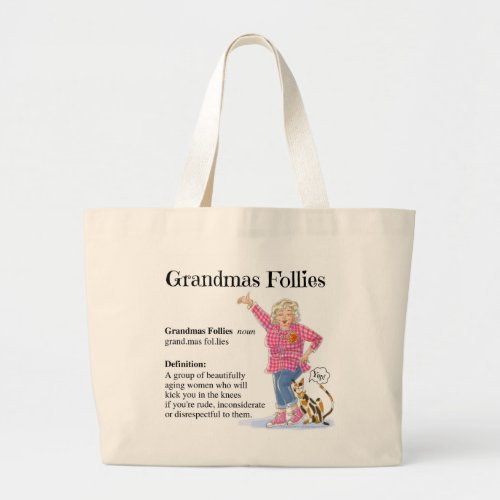 Grandmas Follies Definition Jumbo Tote Bag