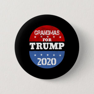 Grandmas For Trump 2020 Re-election Vintage Volunt Button