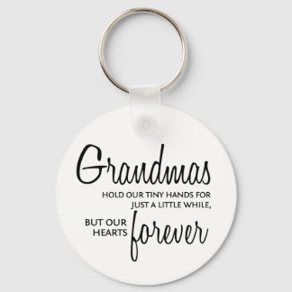 Grandmas Forever black Keychain