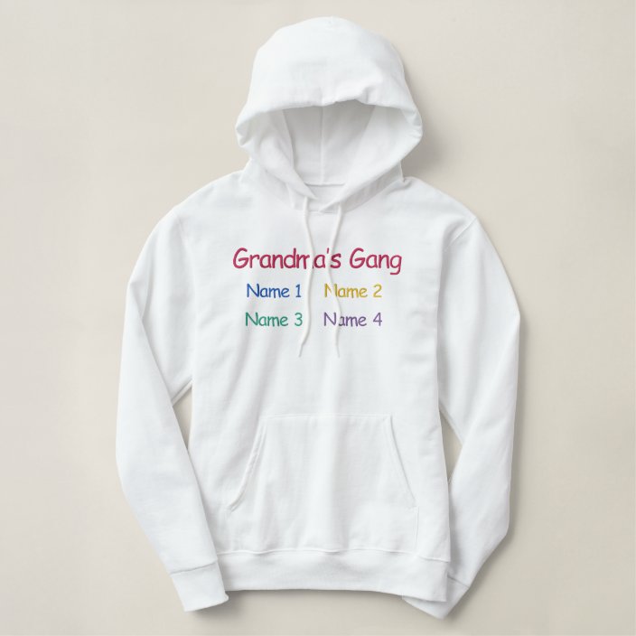 sweatshirt with grandkids names