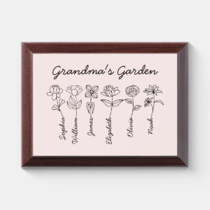 GRANDMA'S GARDEN - CUSTOMIZE IT AWARD PLAQUE