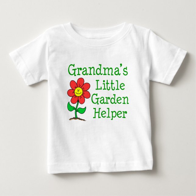 Grandma's Garden Helper Baby T-Shirt (Front)