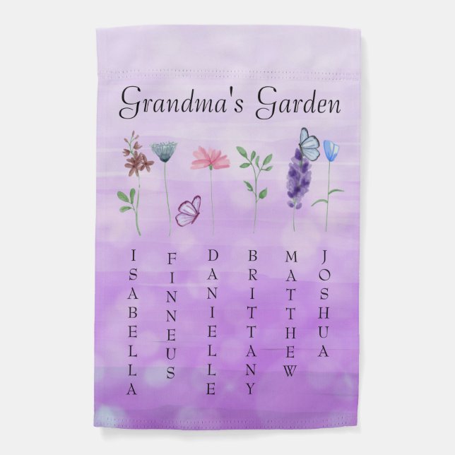 Grandma's Garden  Personalized   Garden Flag (Front)