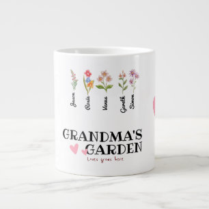 Grandma's Garden Personalized Grandmother Gifts Co Giant Coffee Mug
