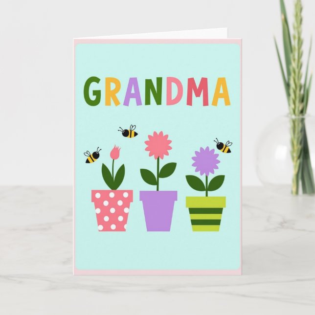 Grandmas Garden Scene Card (Front)