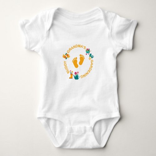 Grandmas Gardening  Buddy  Future Gardening Buddy Baby Bodysuit