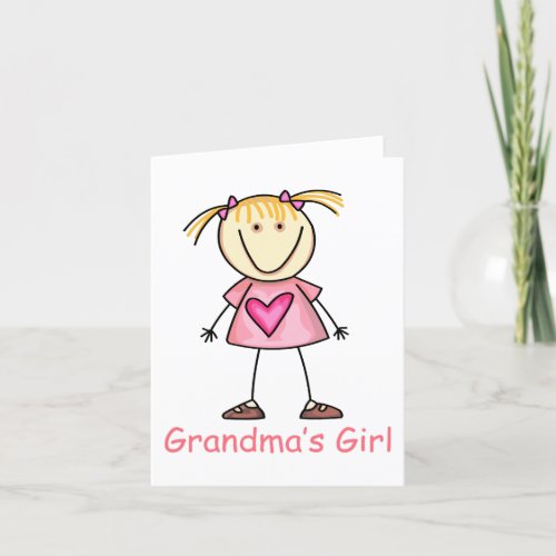 Grandmas Girl Thank You Card